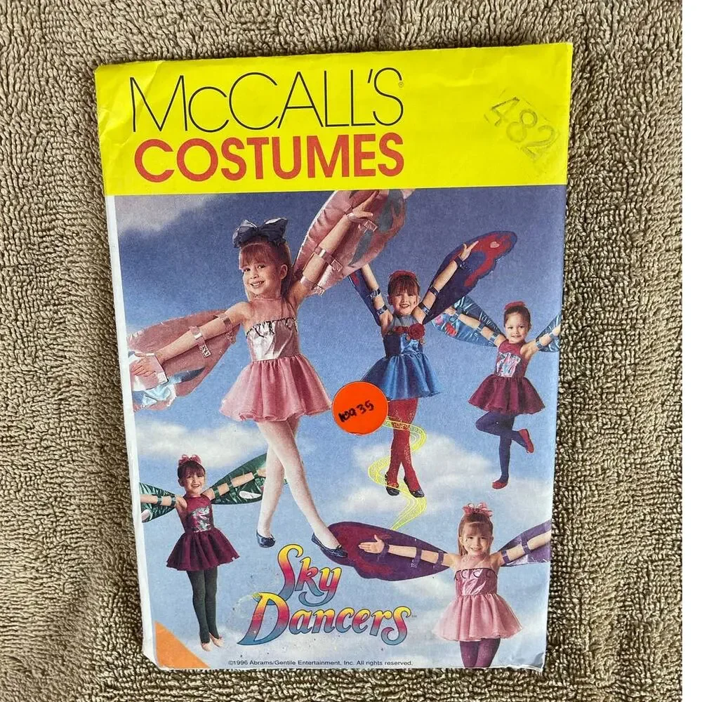 McCall's Costumes Childrens Sky Dancers Pattern Uncut 8257 Size 7-8 Large